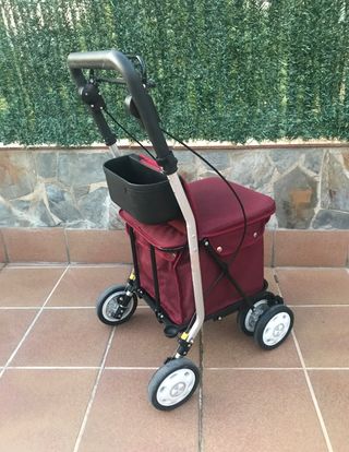 Carro de compra y andador con asiento carlett