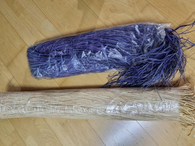 Ovillos Raffia - Natural y Morado - Calidad