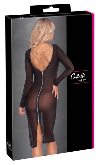 Abito trasparente con catenine 