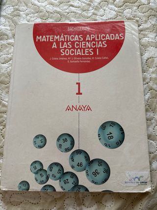 Libro Mates aplicadas de 1° de Bachillerato
