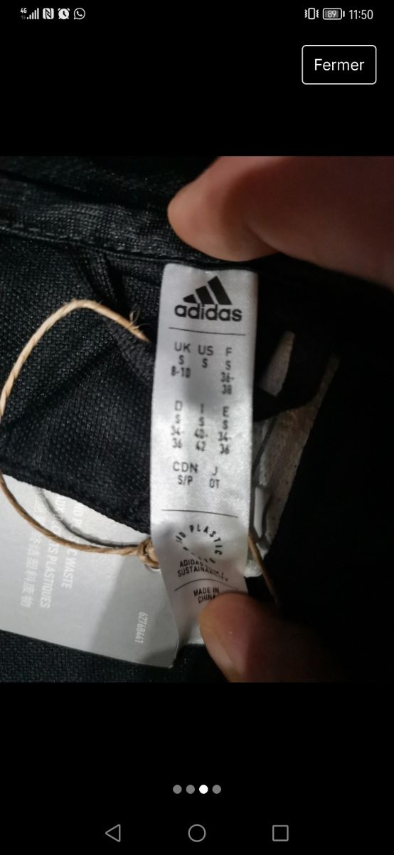 Sudadera negra con cremallera Adidas futbol