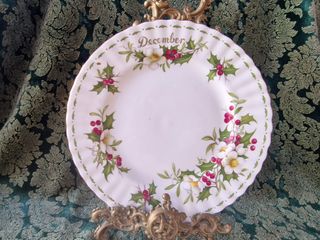 Trío de té Inglaterra Royal Albert Christmas Rose