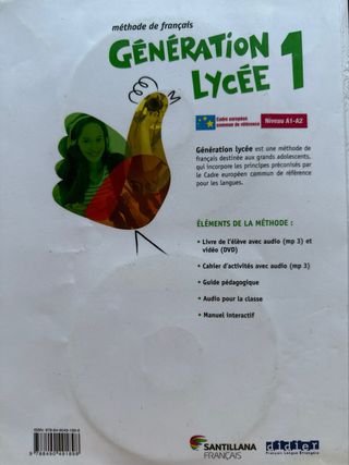 Libro de francés 1 bachillerato