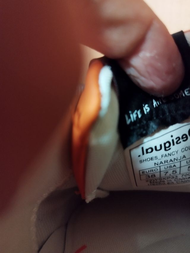 Zapatillas desigual naranja 🧡 talla 38