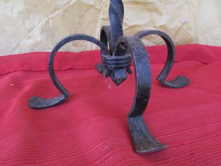 Candelabro hierro forjado antiguo dos velas