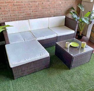 NUEVO CHAISELONGUE DE JARDIN + MESA DE CENTRO