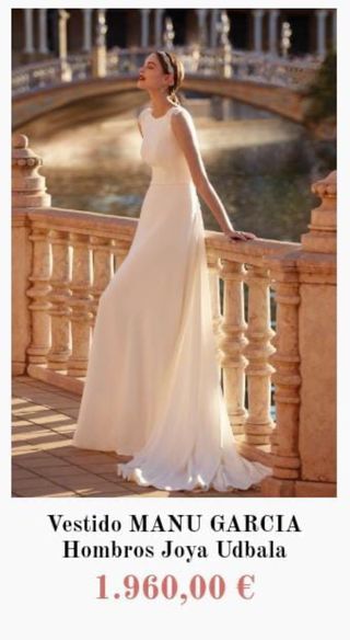 vestido de novia de costura Manu García