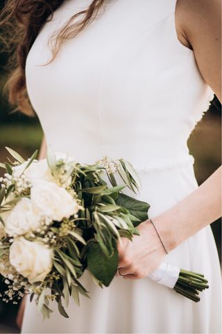 vestido de novia de costura Manu García