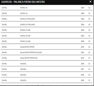 MANETA EMBRAGUE Y FRENO DUCATI SUPERSPORT