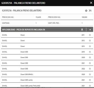 MANETA EMBRAGUE Y FRENO DUCATI SUPERSPORT