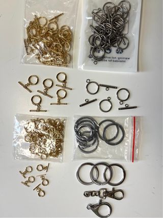 Lote cierres collar y llavero
