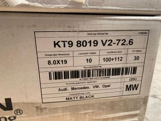 LIQUIDACION!! kt9 8x19 5x112 5x100 et30 black 