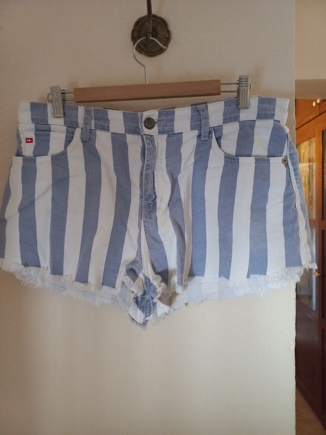 Short algodón a rayas