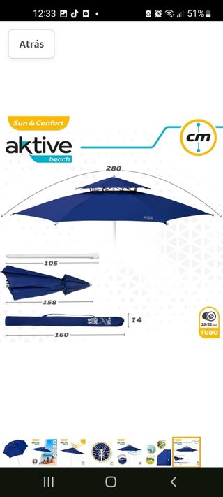 Sombrilla 280 Aktive