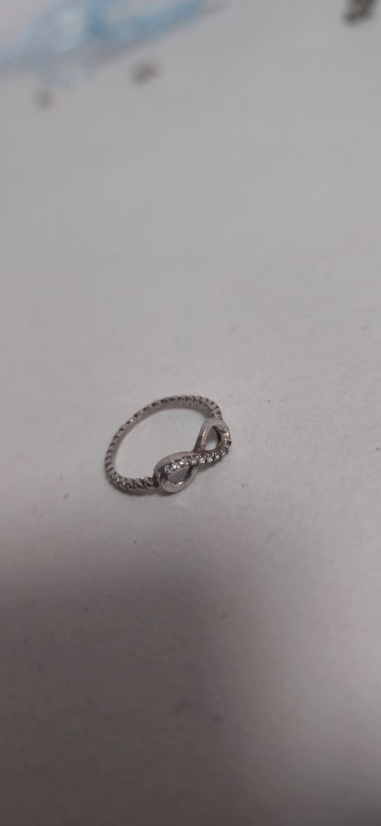 Anel em prata 925 m para mulher símbolo infinito