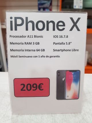 Smartphone Iphone X SEMINUEVO