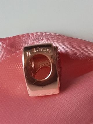 Charm corazon rose en plata S 925.