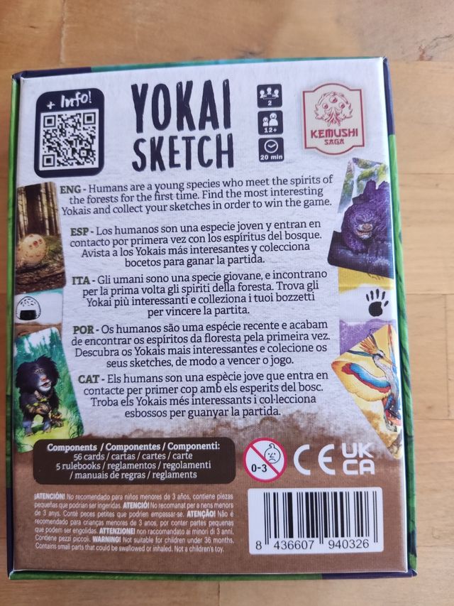 Yokai sketch juego de mesa