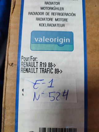 Renault 19 , trafic, radiador agua