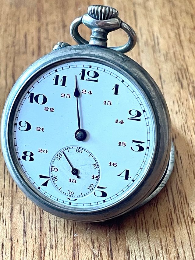 Antiguo reloj de bolsillo 1905 grande 45 mm