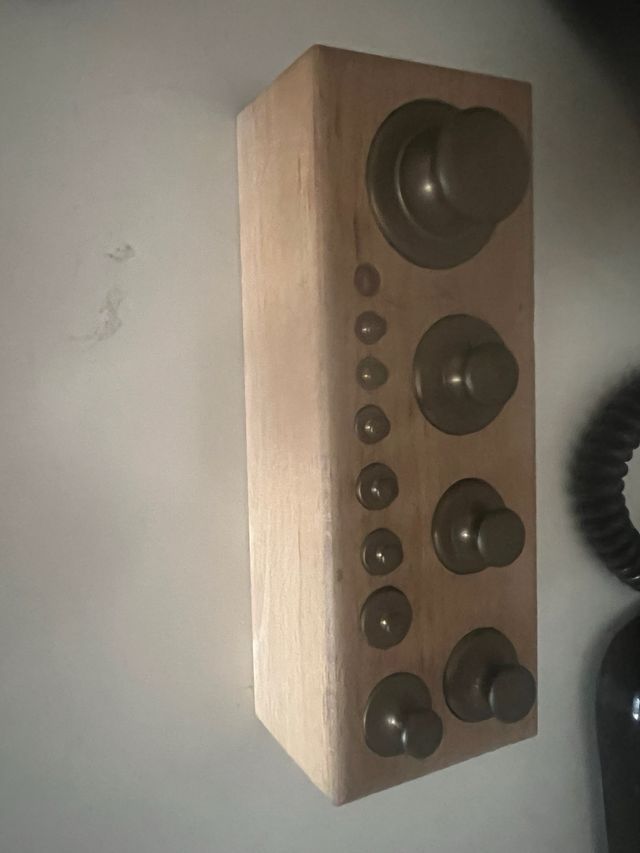 Juego pesas antiguas