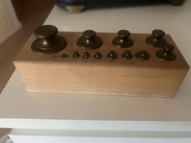 Juego pesas antiguas