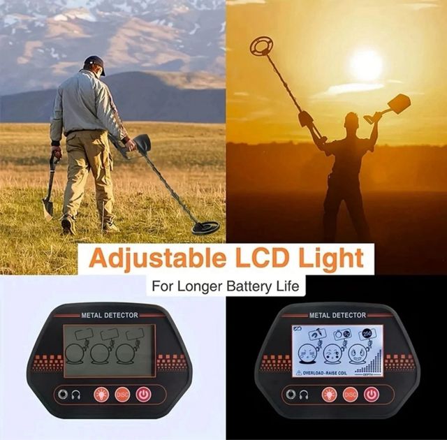 2 Detectores de metales, pala y cuchara arena