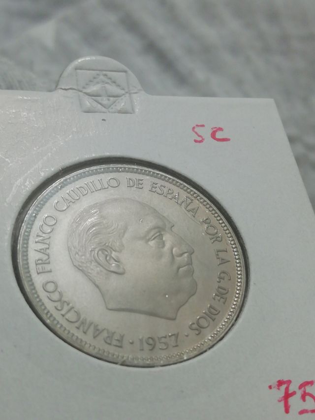 25 pesetas 1957 estrella 75. SC