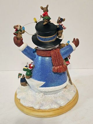 INCREÍBLE FIGURA VINTAGE Muñeco de nieve con luces