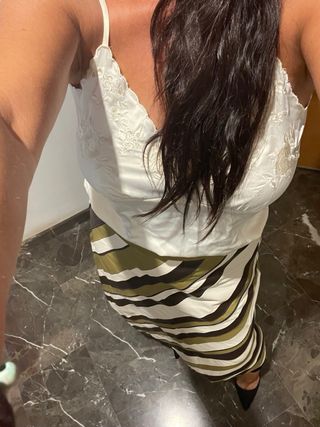 Falda piel Zara