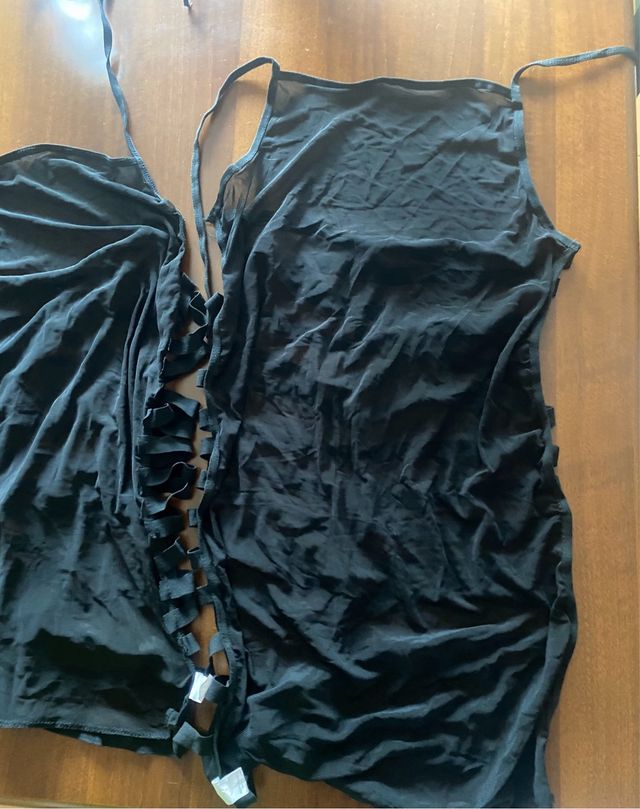 Vestitino corto e trasparenti