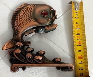 Antico Accendino in Rame Ottone Collezione Pesce