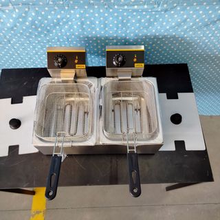🦐​【LU】Freidora Eléctrica Doble (5+5 Lts)