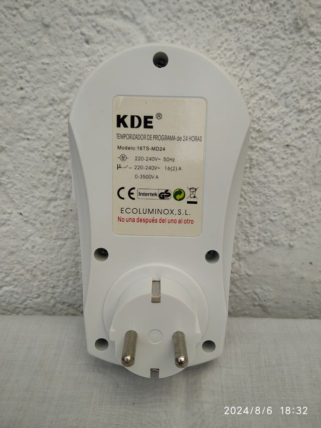Enchufe con temporizador analogico