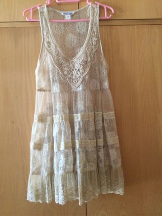 Top, mini vestido , encaje de tul. Sin estrenar. 