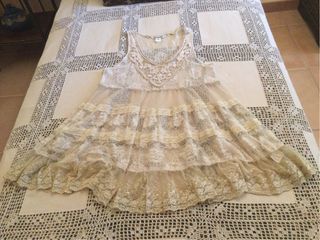 Top, mini vestido , encaje de tul. Sin estrenar. 