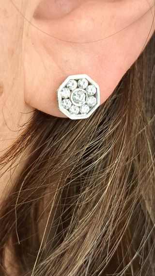 Pendientes de oro 18K con diamantes brillantes