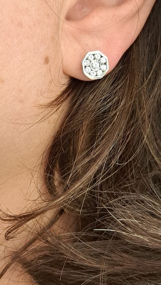 Pendientes de oro 18K con diamantes brillantes