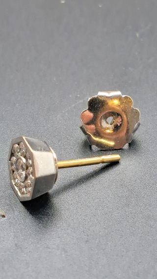 Pendientes de oro 18K con diamantes brillantes