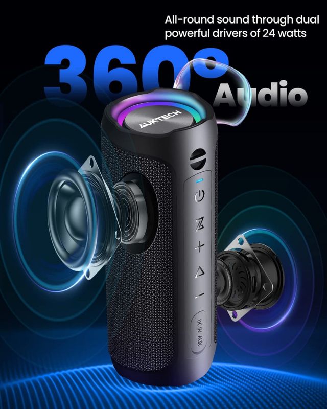 Colunas de som bluetooth a prova de agua