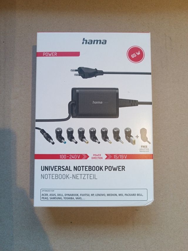 CAEGADOR UNIVERSAL PORTATIL HAMA 65 W