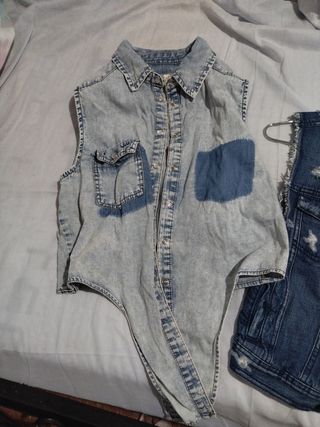 Chaleco y camisa nudo vaquero 