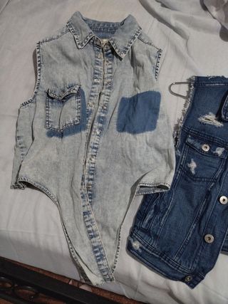 Chaleco y camisa nudo vaquero 