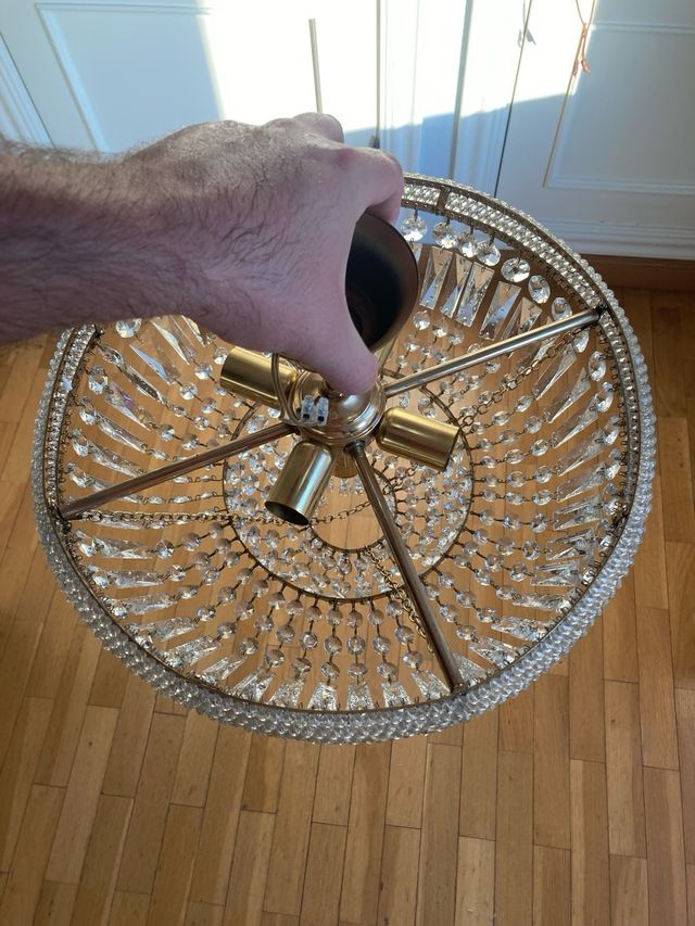 Lámpara de cristal grande