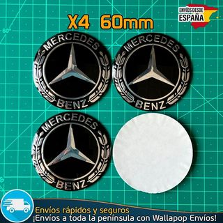 X4 Emblemas Mercedes Benz 60mm Pegatinas Tapacubos