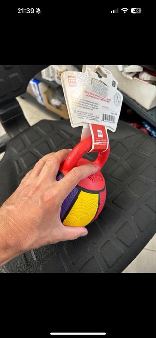 Palla in gomma impugnatura sportiva gioco recupero