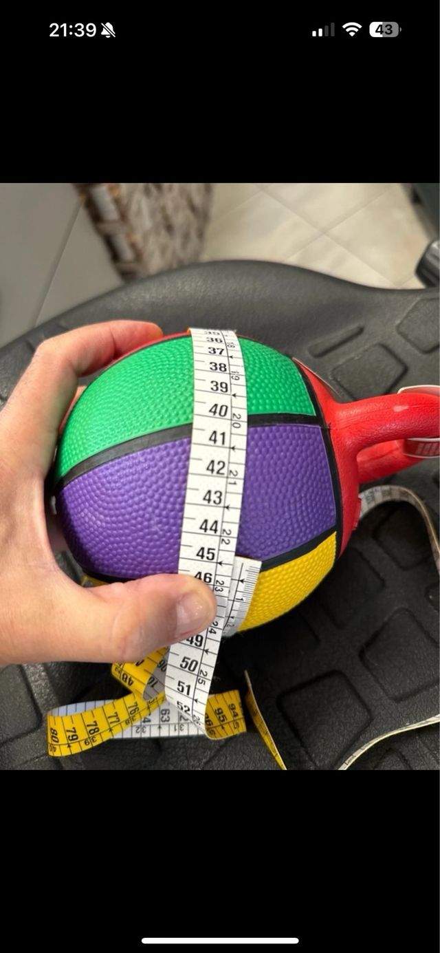 Palla in gomma impugnatura sportiva gioco recupero