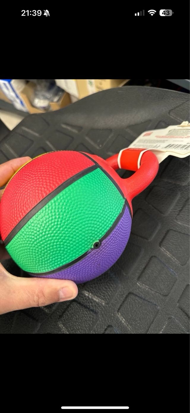 Palla in gomma impugnatura sportiva gioco recupero