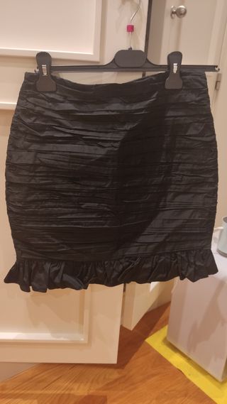 Falda seda salvaje negra 