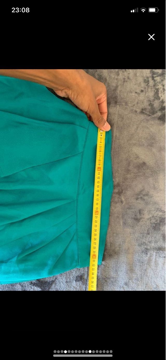 Falda drapeada turquesa 